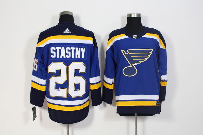 Men St. Louis Blues #26 Stastny Blue Hockey Stitched Adidas NHL Jerseys